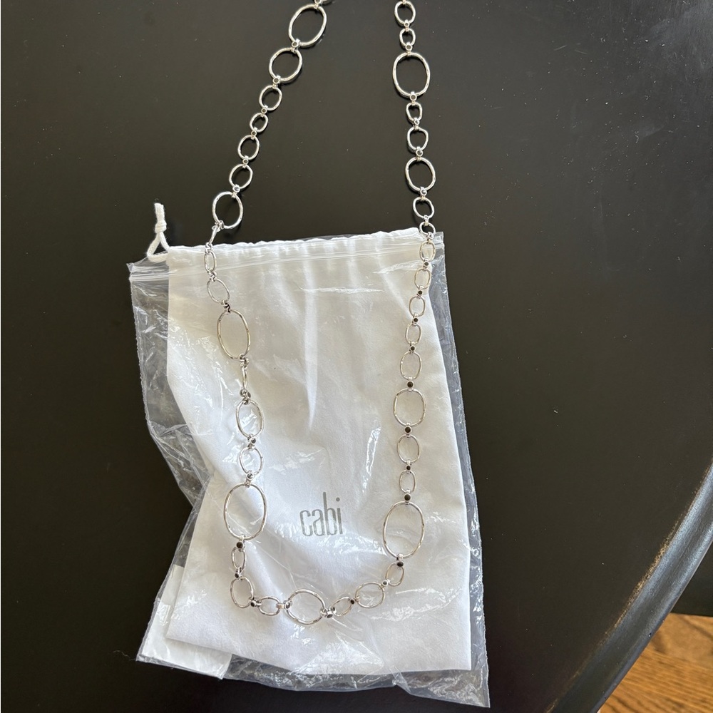 CAbi Silver Circle Link Chain Necklace